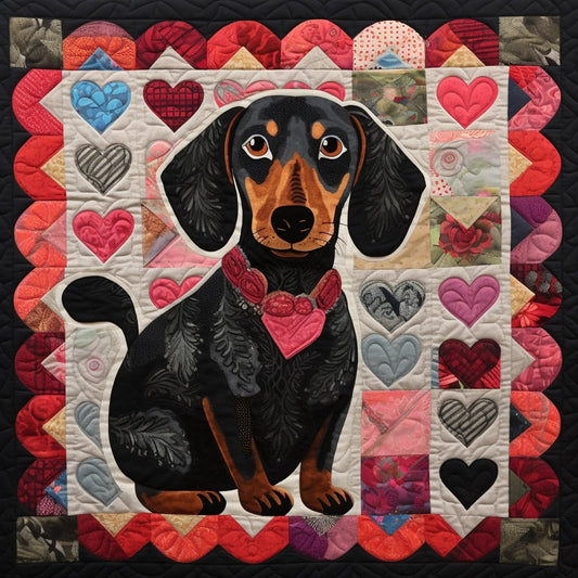 Love Dachshund BL07112310 Quilt Blanket