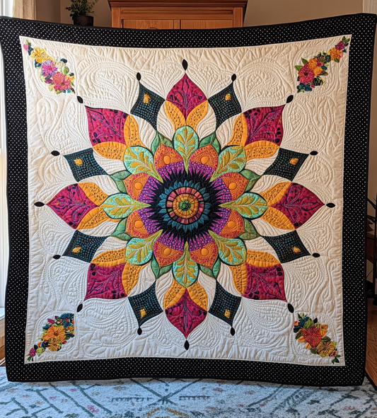 Mandala Flower DAI311024366 Quilt Blanket