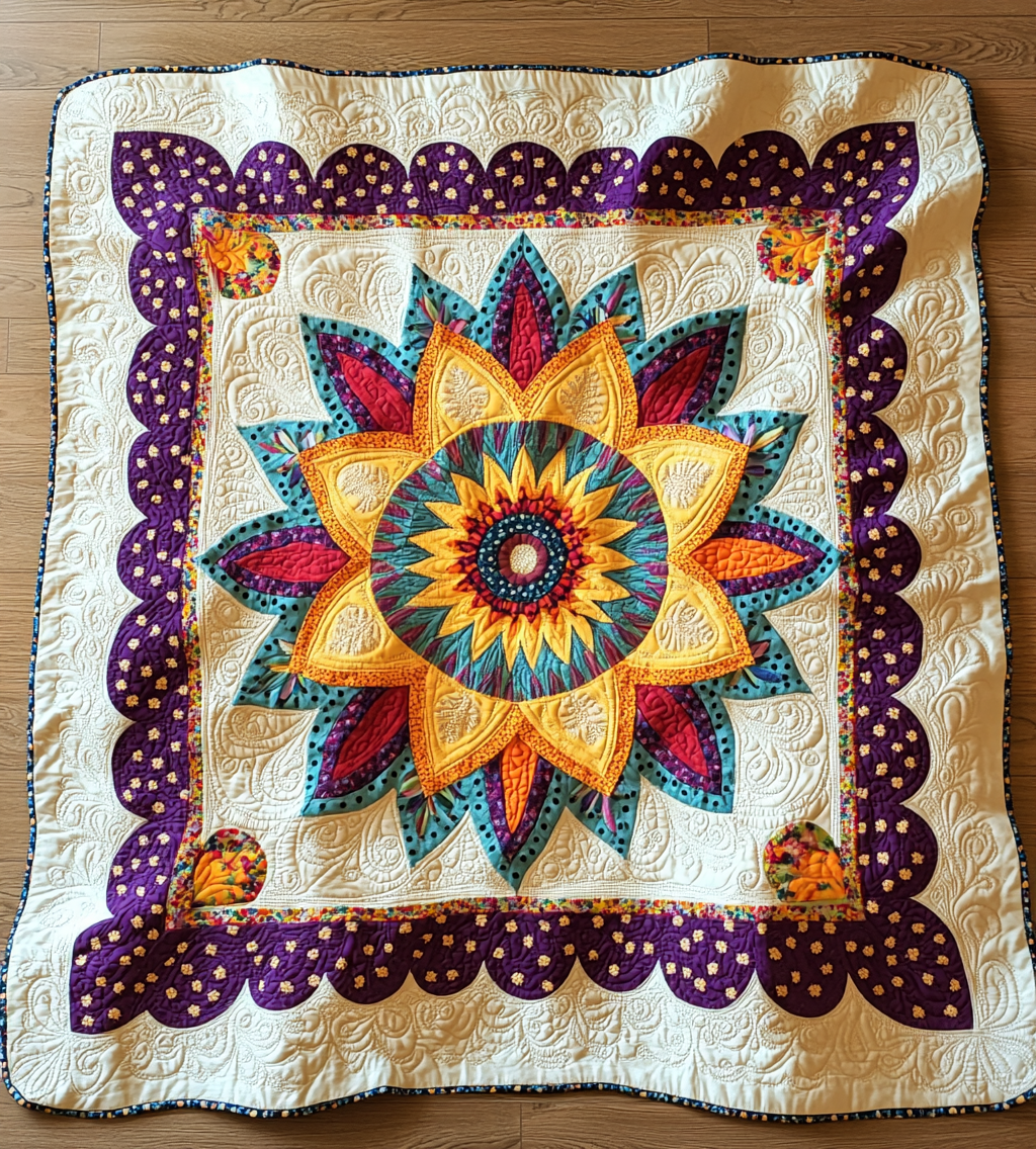 Mandala Flower DAI311024384 Quilt Blanket