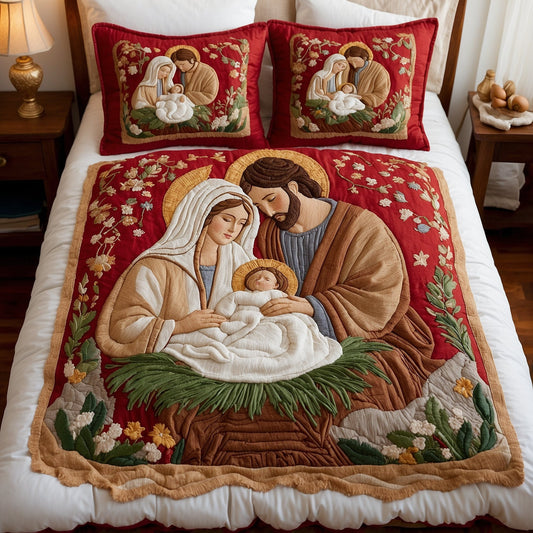 Nativity Scene NTA311024150 Quilt Bedding Set