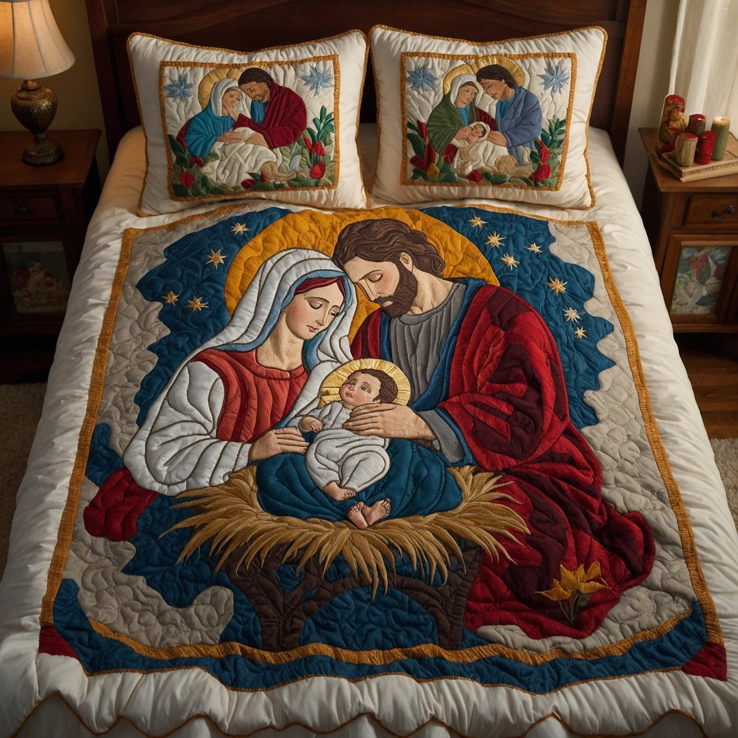 Nativity Scene NTA311024152 Quilt Bedding Set