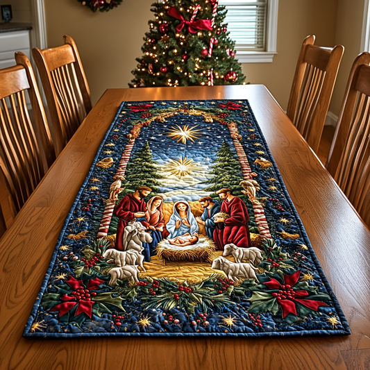 Nativity Scene TAI041124603 Quilted Table Runner