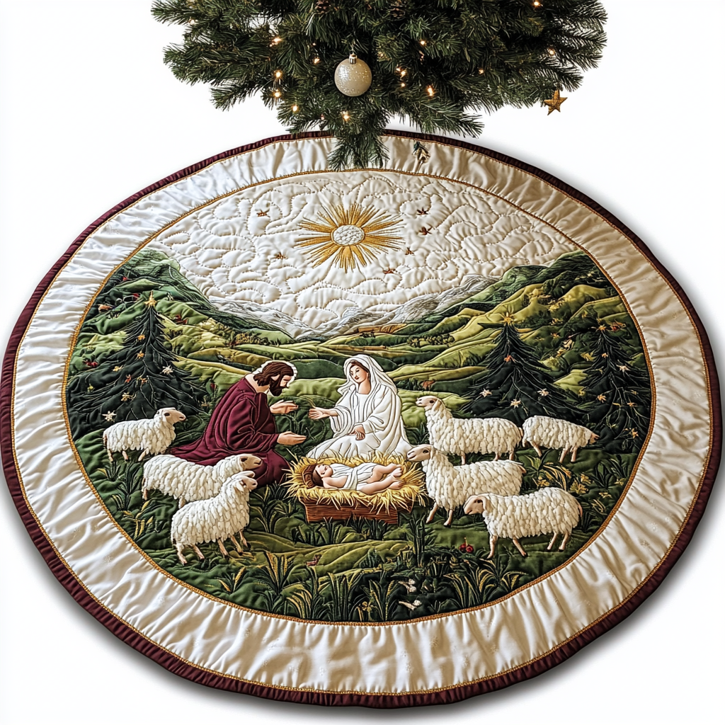 Nativity Scene TAI281024318 Quilted Tree Skirt