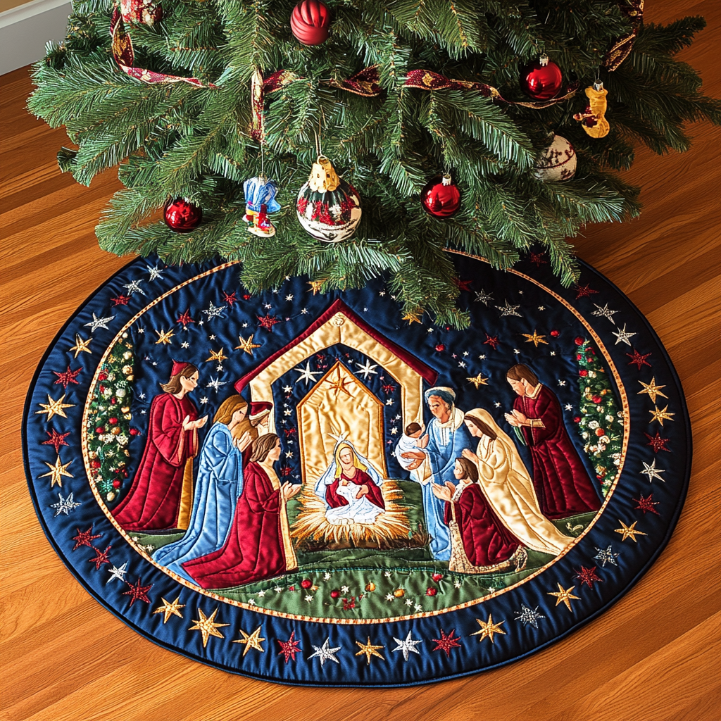 Nativity Scene TAI281024320 Quilted Tree Skirt