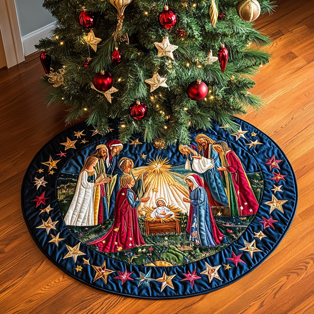 Nativity Scene TAI281024321 Quilted Tree Skirt