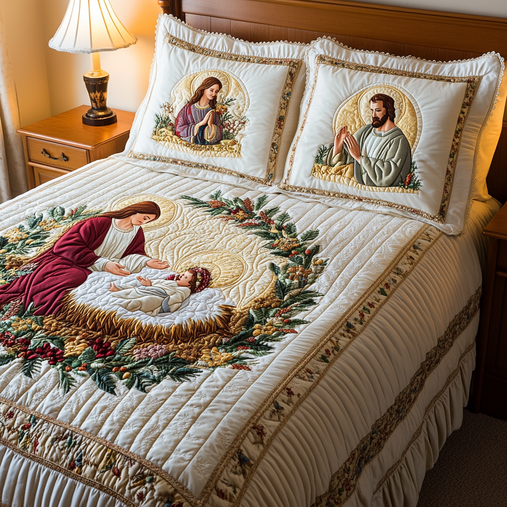 Nativity Scene TAI311024059 Quilt Bedding Set