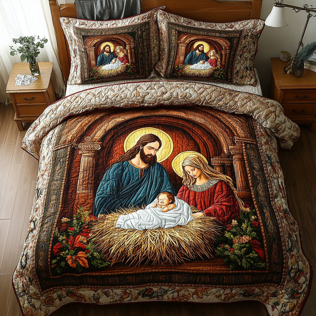 Nativity Scene TAI311024063 Quilt Bedding Set