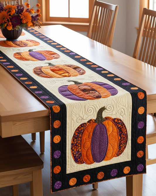 Pumpkin NTA281024290 Quilted Table Runner