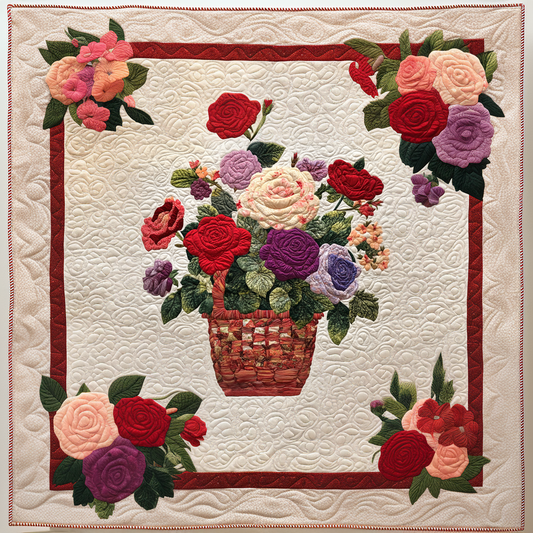 Rose Flower DAI05112470 Quilt Blanket