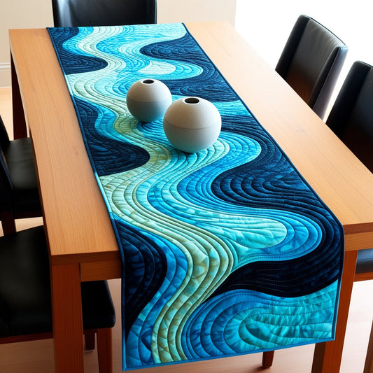 Sea Wave NTA061124224 Quilted Table Runner