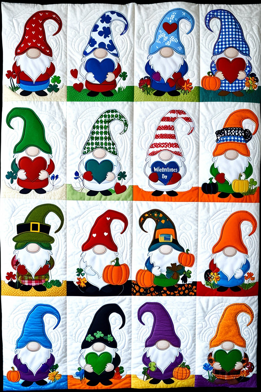 Season Gnomes NTA151024136 Quilt Blanket