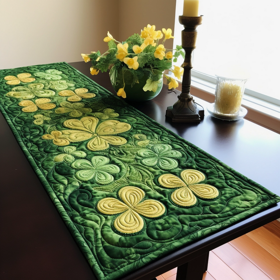 Shamrock TAI260224425 Quilted Table Runner