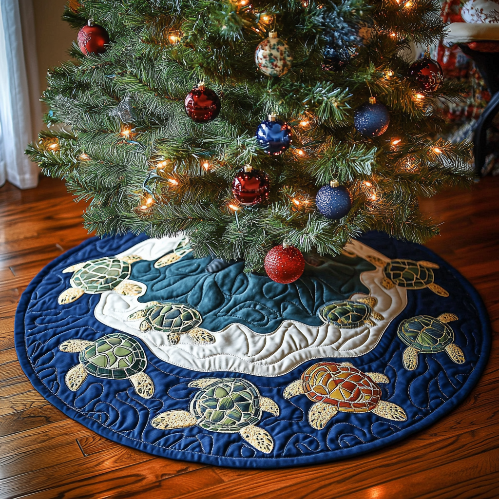 Turtle TAI041124465 Quilted Tree Skirt