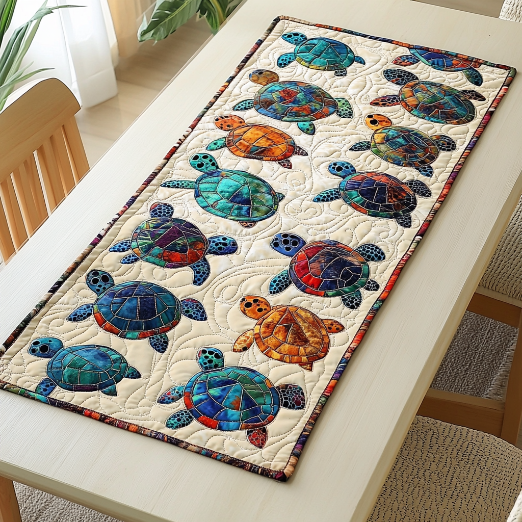 Turtle TAI311024212 Quilted Table Runner