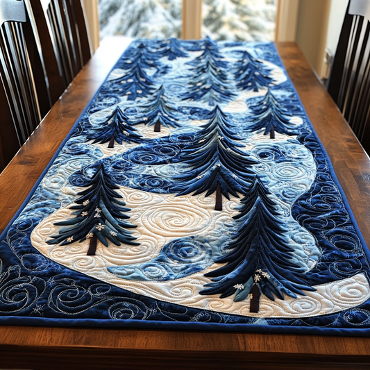 Winter Pine Forest TAI041124627 Quilted Table Runner